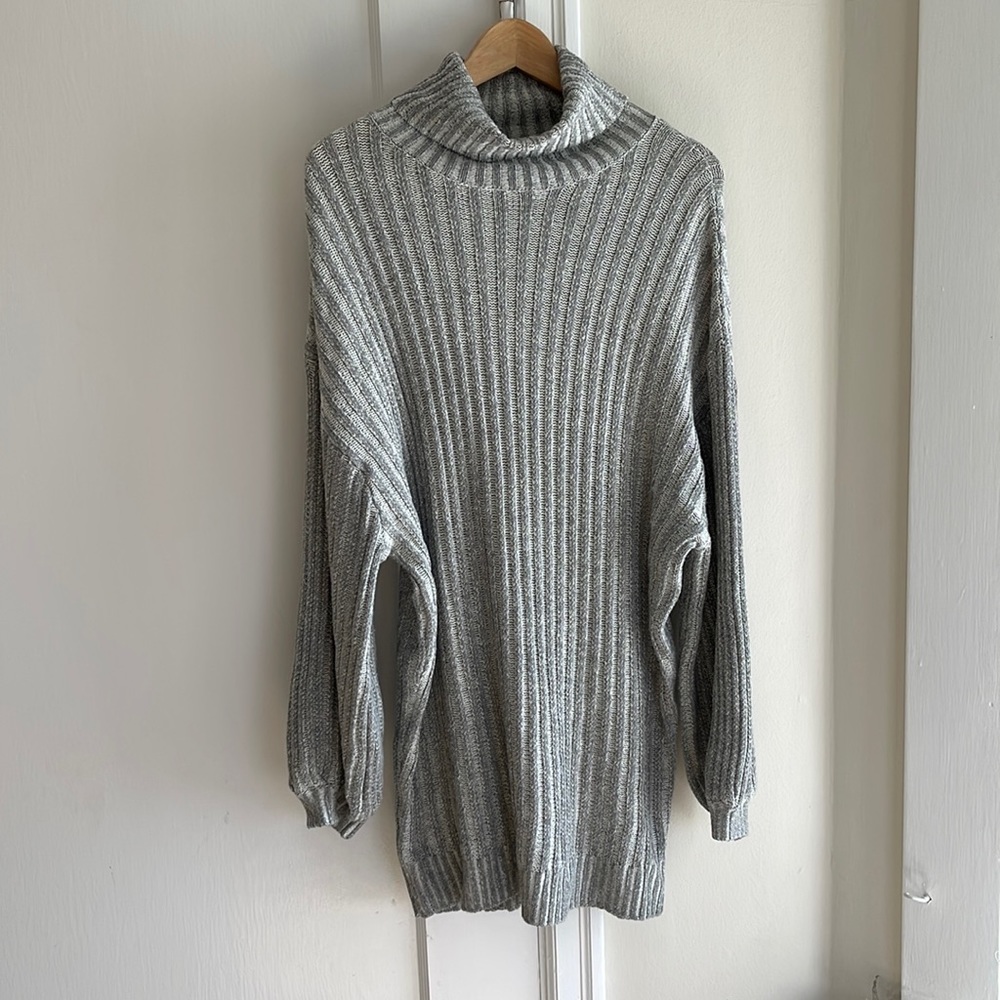 Grey sweater dress